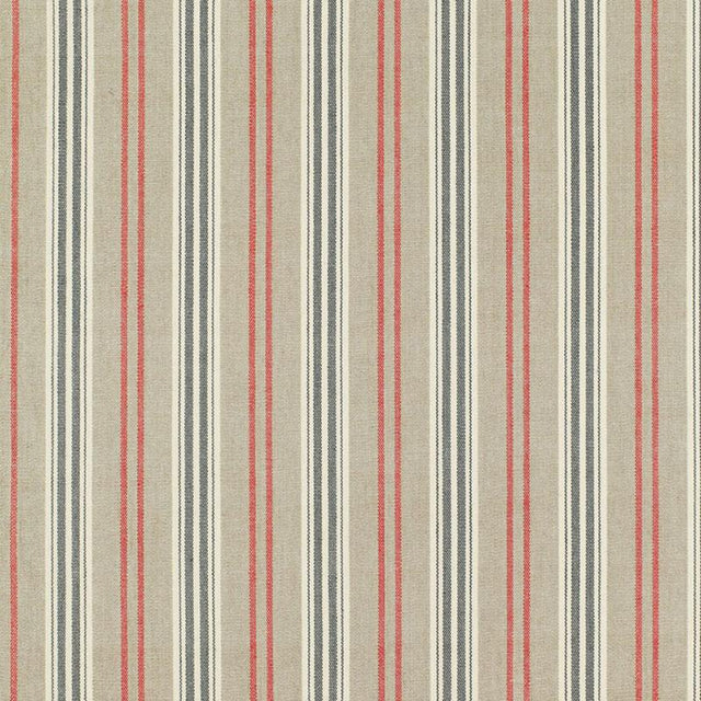 Schumacher Loire Jute Stripe Noir Fabric