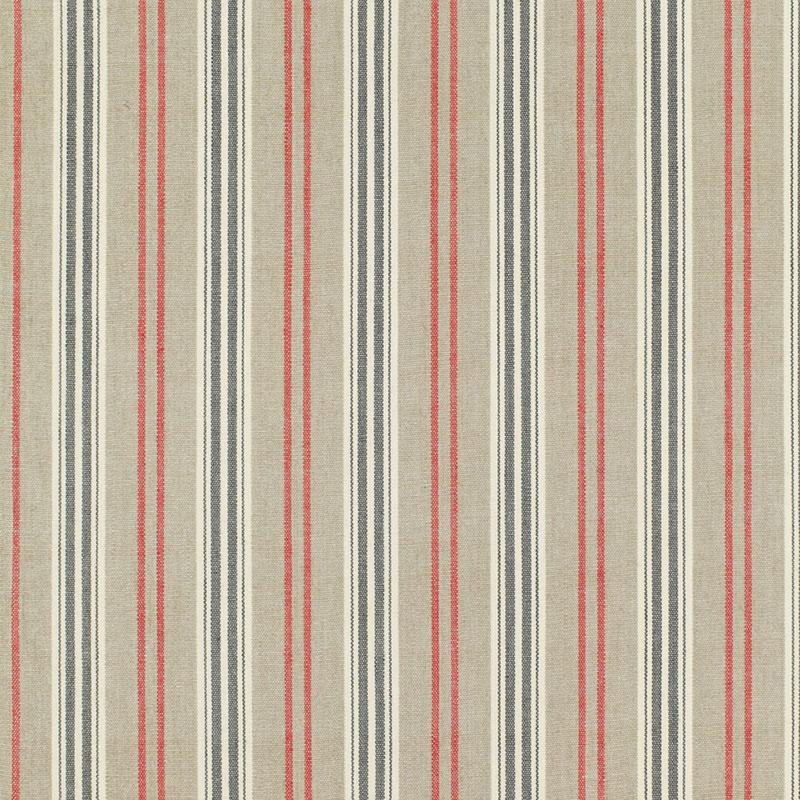Schumacher Loire Jute Stripe Noir Fabric