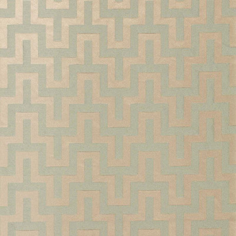 Schumacher Maubray Weave Aqua Fabric