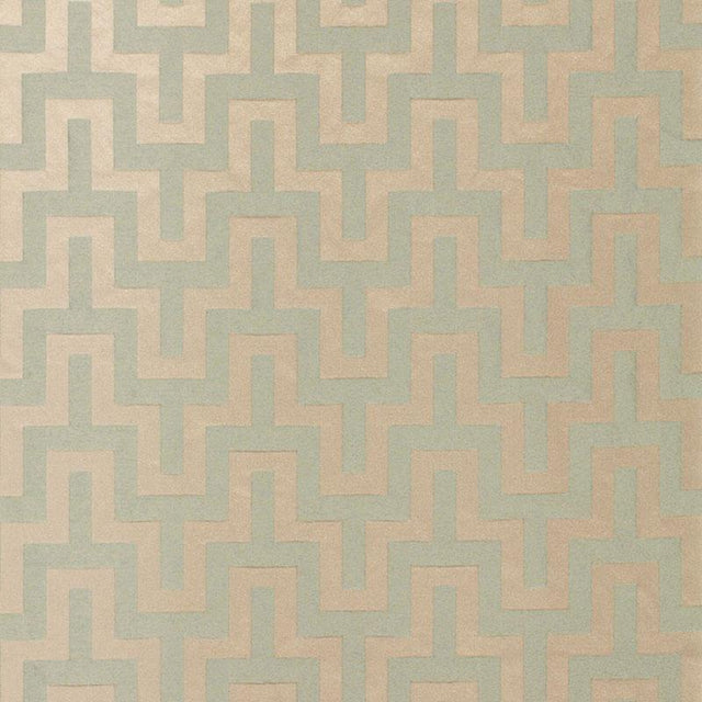 Schumacher Maubray Weave Aqua Fabric