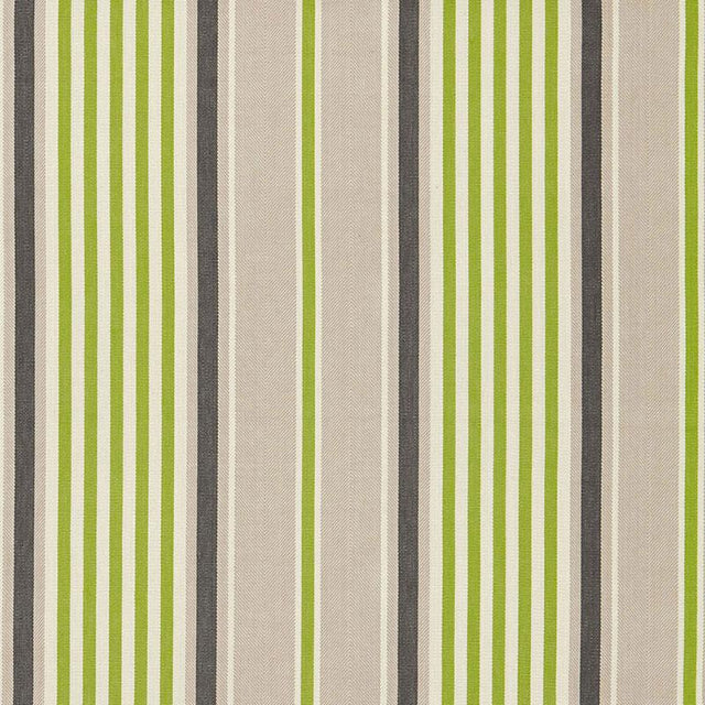 Schumacher Minzer Cotton Stripe Vert Fabric