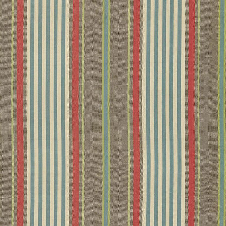 Schumacher Minzer Cotton Stripe Red Earth Fabric
