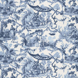 Schumacher Pavillon Chinois Lapis Fabric