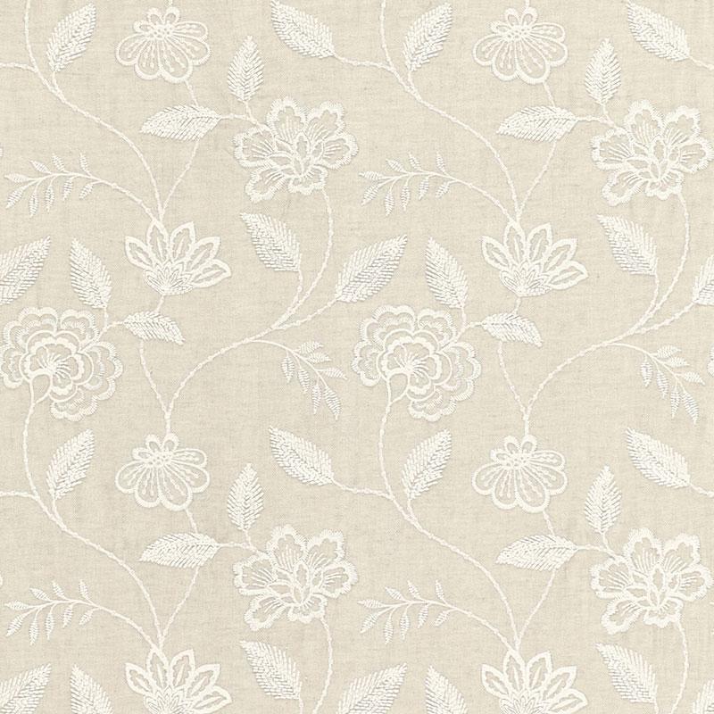 Schumacher Penelope Embroidery Linen Fabric