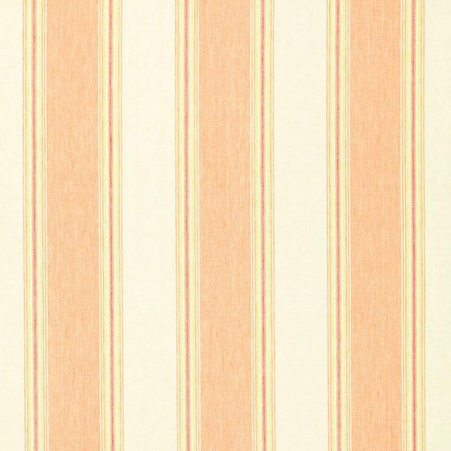 Schumacher Savannah Linen Stripe Blossom Fabric
