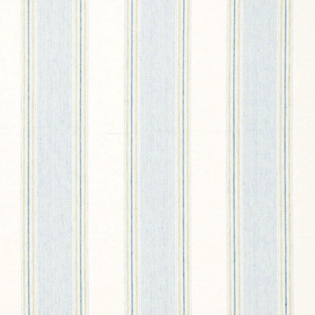 Schumacher Savannah Linen Stripe Chambray Fabric