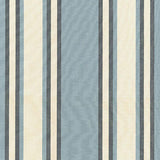 Schumacher Seneca Cotton Stripe Chambray/ Indigo Fabric