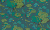 G P & J Baker NYMPHEUS TEAL Wallpaper