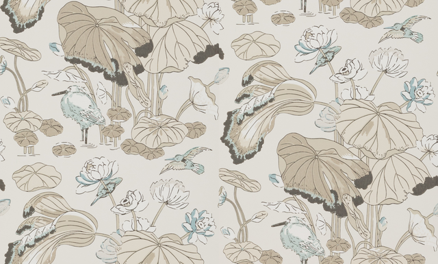 G P & J Baker NYMPHEUS LINEN Wallpaper