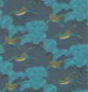 Mulberry Flying Ducks Indigo Wallpaper