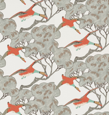 Mulberry FLYING DUCKS CORAL/CLAY Wallpaper