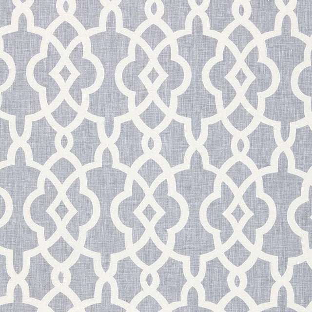 Schumacher Summer Palace Fret Wisteria Fabric