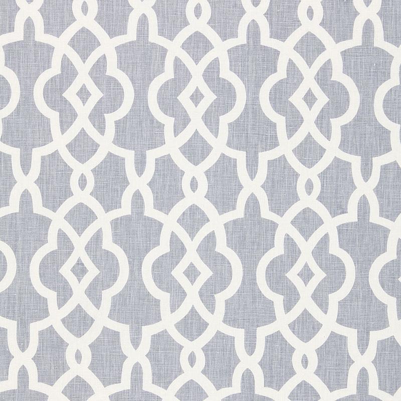 Schumacher Summer Palace Fret Wisteria Fabric