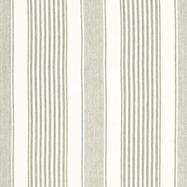 Schumacher Summerville Linen Stripe Gull Fabric