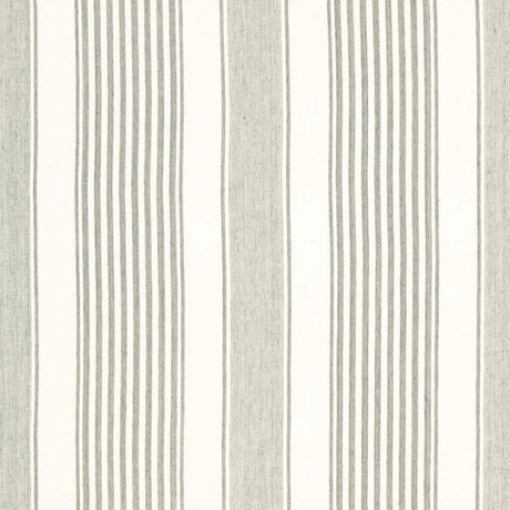 Schumacher Summerville Linen Stripe Gull Fabric