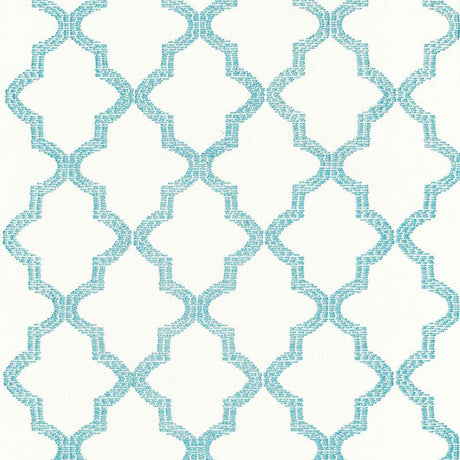 Schumacher Tangier Embroidery Caribbean Fabric