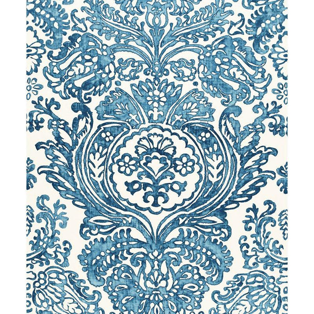 Schumacher Tremezzo Damask Caspian Fabric