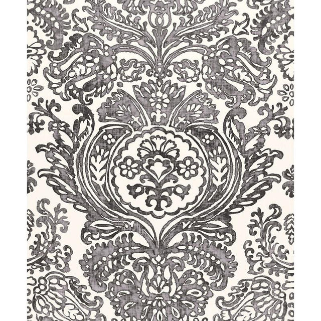 Schumacher Tremezzo Damask Graphite Fabric