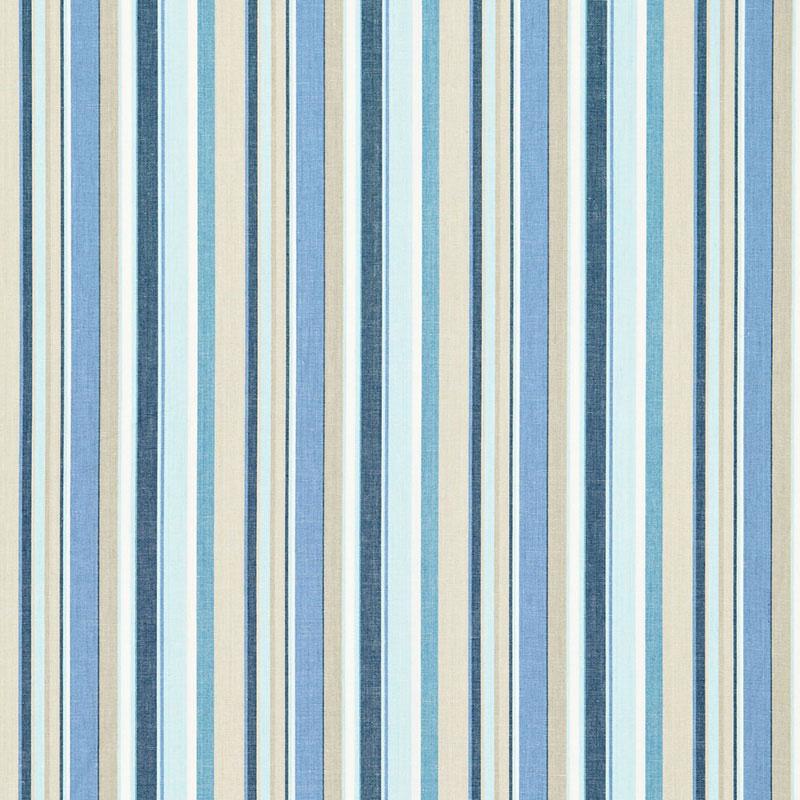 Schumacher Tybee Stripe Ocean Fabric