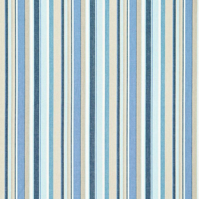 Schumacher Tybee Stripe Ocean Fabric
