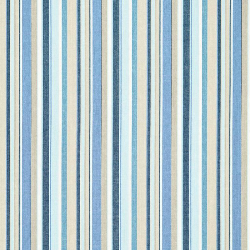 Schumacher Tybee Stripe Ocean Fabric