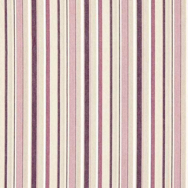 Schumacher Tybee Stripe Mulberry Fabric