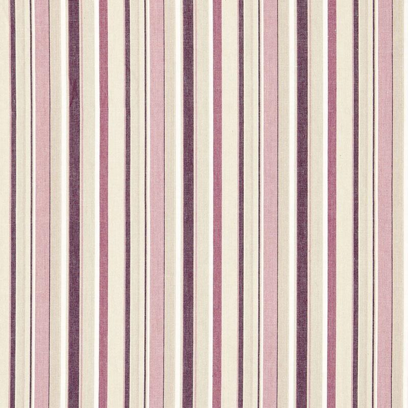 Schumacher Tybee Stripe Mulberry Fabric