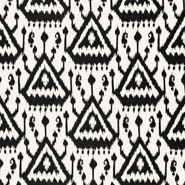 Schumacher Vientiane Ikat Ebony Fabric