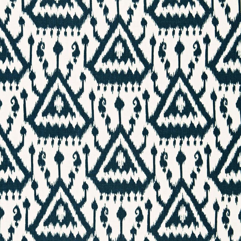 Schumacher Vientiane Ikat Indigo Fabric