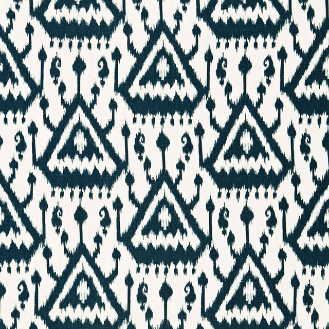 Schumacher Vientiane Ikat Indigo Fabric