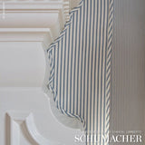 Schumacher Wellfleet Ticking Stripe Ocean Fabric