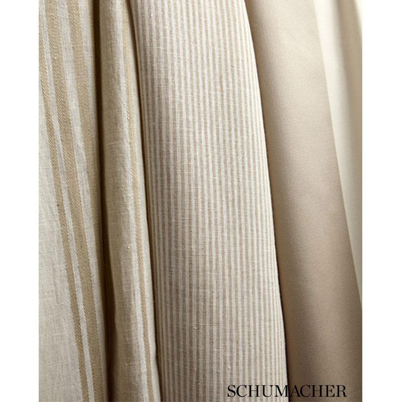 Schumacher Wesley Ticking Stripe Umber Fabric