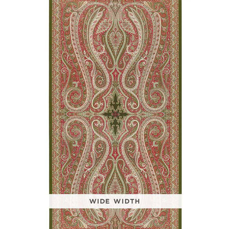 Schumacher Pasha Paisley Pomegranate Wallpaper
