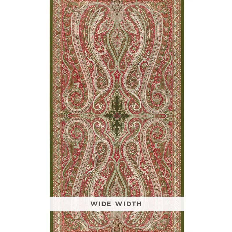 Schumacher Pasha Paisley Pomegranate Wallpaper
