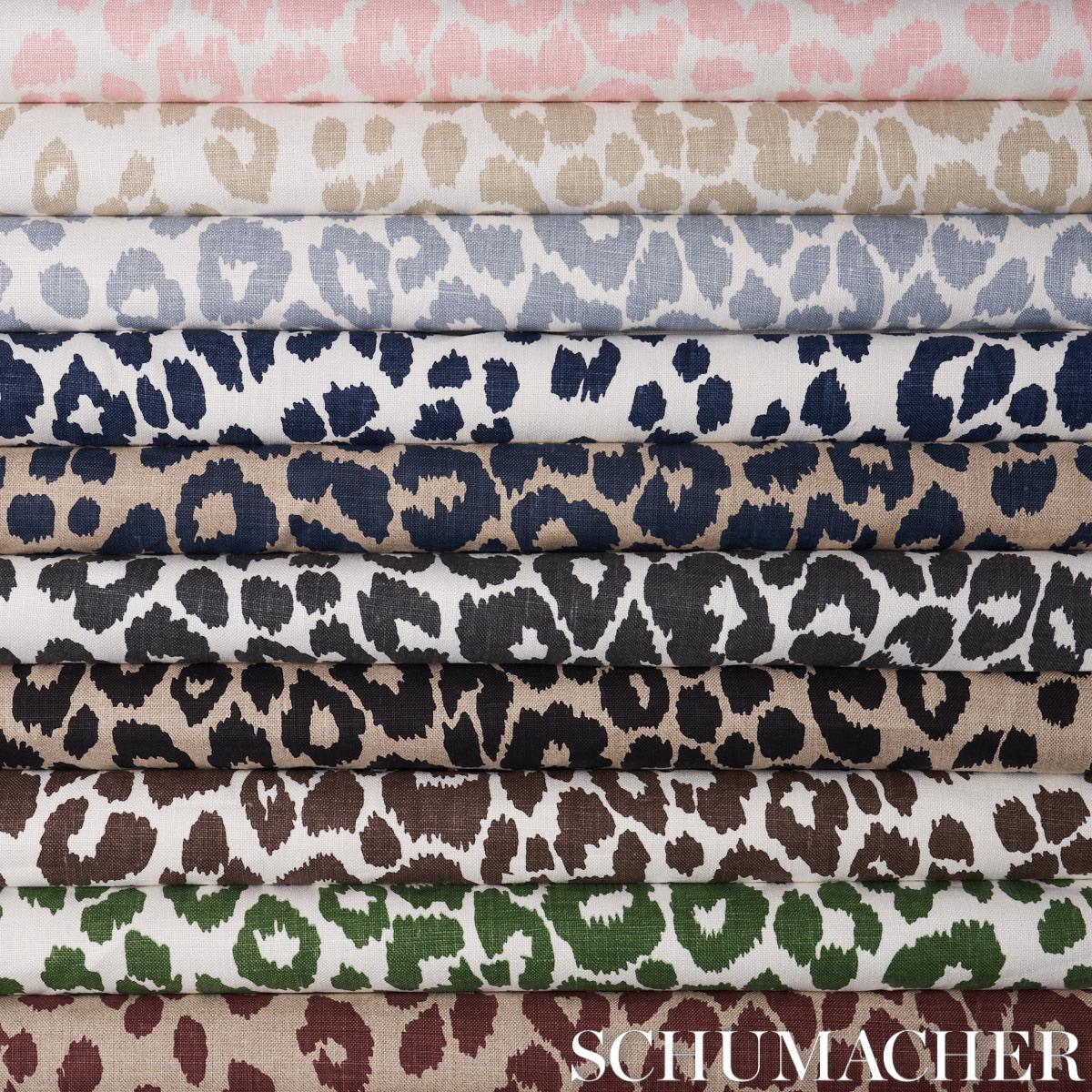 Schumacher Iconic Leopard Ink Fabric