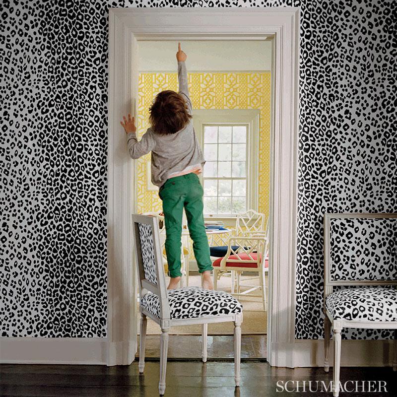 Schumacher Iconic Leopard Graphite Fabric