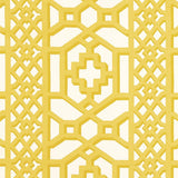 Schumacher Zanzibar Trellis Matte Canary Fabric