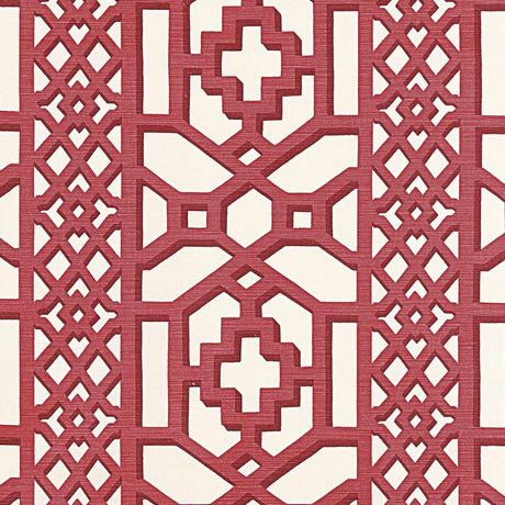 Schumacher Zanzibar Trellis Matte Lacquer Fabric