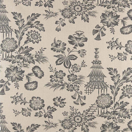 Schumacher Song Garden Greige Fabric