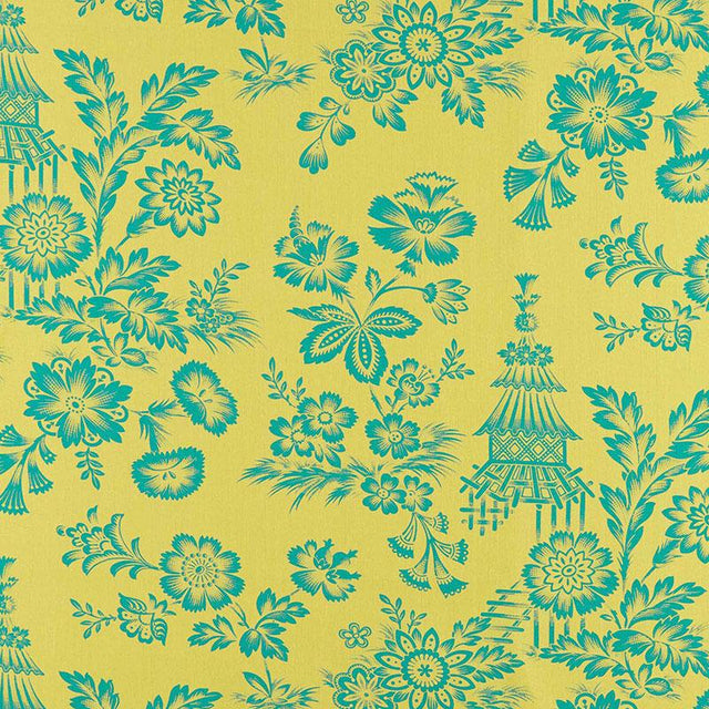 Schumacher Song Garden Chartreuse Fabric