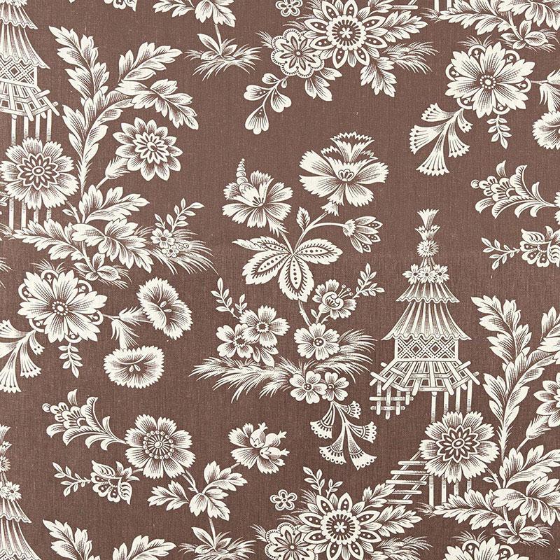 Schumacher Song Garden Cocoa Fabric