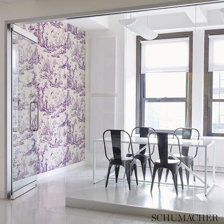 Schumacher Shengyou Toile Iris Fabric