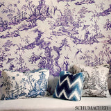 Schumacher Shengyou Toile Iris Fabric