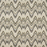 Schumacher Valkyrie Flame Stitch Shale Fabric