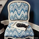 Schumacher Valkyrie Flame Stitch Shale Fabric