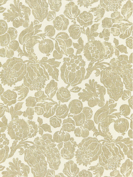 Scalamandre Elsa Linen Print Burnished Gold Fabric