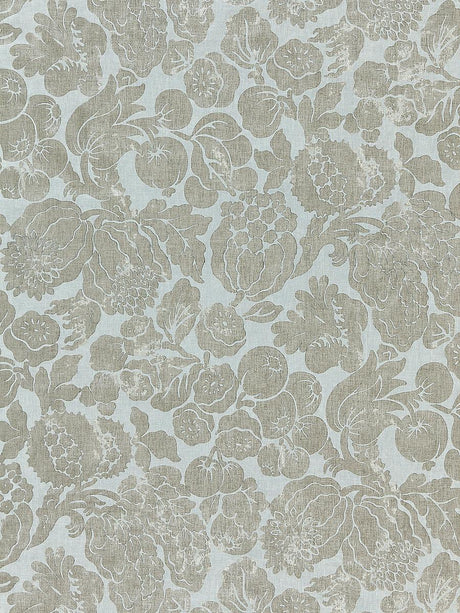 Scalamandre Elsa Linen Print Silver On Skylight Fabric