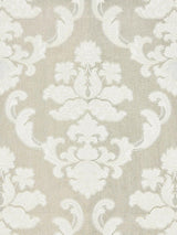 Scalamandre Cornelia Damask Embroidery Flax Fabric