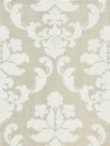 Scalamandre Cornelia Damask Embroidery Flax Fabric