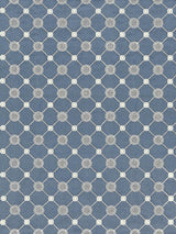 Scalamandre Gustavian Diamond Copenhagen Blue Fabric